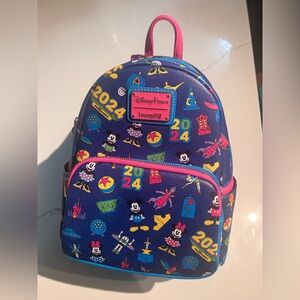 NWT 2024 Disney Parks Figment Mickey Minnie Loungefly Backpack Handbag